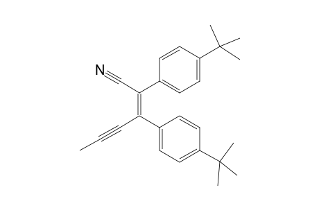 (Z)-2,3-Bis-(4-tert-butyl-phenyl)-hex-2-en-4-ynenitrile
