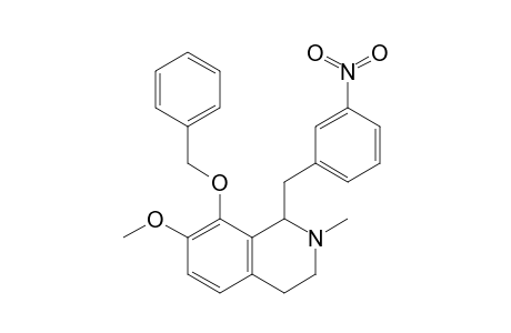 7-Methoxy-2-methyl-1-[(3-nitrophenyl)methyl]-8-phenylmethoxy-3,4-dihydro-1H-isoquinoline