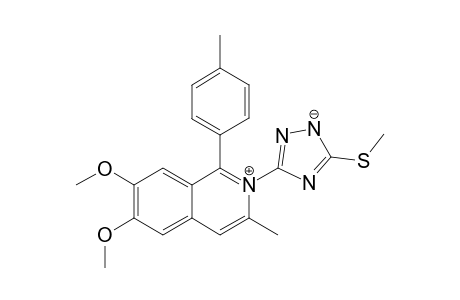 6,7-dimethoxy-3-methyl-1-(4-methylphenyl)-2-(5-methylsulfanyl-1,2-diaza-4-azanidacyclopenta-2,5-dien-3-yl)isoquinolin-2-ium
