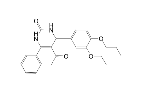 5-acetyl-4-(3-ethoxy-4-propoxyphenyl)-6-phenyl-3,4-dihydro-2(1H)-pyrimidinone