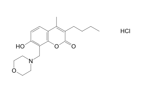 3-butyl-7-hydroxy-4-methyl-8-(morpholinomethyl)coumarin, hydrochloride