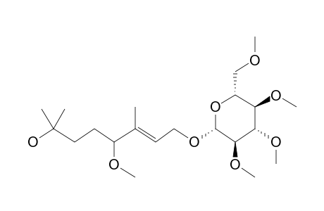 (2E)-4,7-Dihydroxy-3,7-dimethyl-2-octen-1-yl .beta.-D-glucopyranoside, 5me derivative