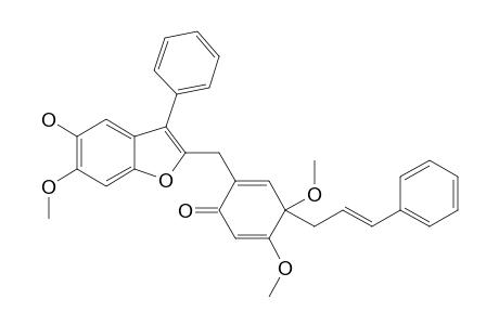 2-[4,5-dimethoxy-5-(3-phenyl-trans-allyl)cyclohexa-3,6-dien-2-on-1-ylmethyl]-5-hydroxy-6-methoxy-3-phenylbenzofuran