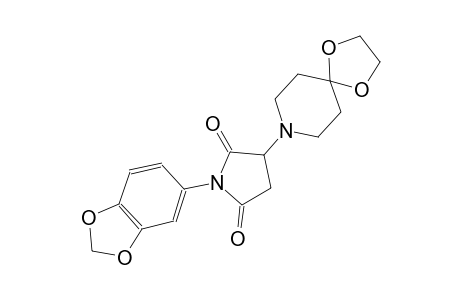 2,5-pyrrolidinedione, 1-(1,3-benzodioxol-5-yl)-3-(1,4-dioxa-8-azaspiro[4.5]dec-8-yl)-