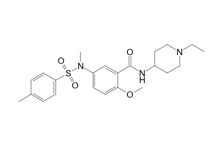 N-(1'-Ethyl-4'-piperidinyl)-2-methoxy-5-[N-methyl-N-(4"-toluenesulfonyl)amino]benzamide