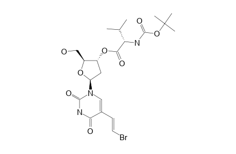 (E)-5-(2-BROMOVINYL)-3'-O-(N-BOC-L-VALINYL)-2'-DEOXY-URIDINE