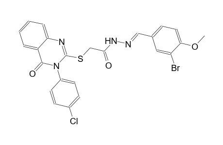 N'-[(E)-(3-bromo-4-methoxyphenyl)methylidene]-2-{[3-(4-chlorophenyl)-4-oxo-3,4-dihydro-2-quinazolinyl]sulfanyl}acetohydrazide