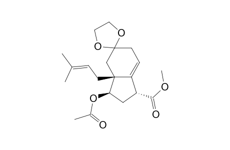 Methyl (1R*,3R*,3aR*)-3-acetoxy-5,5-ethylenedioxy-3a-(3'-methylbut-2'-enyl)-2,3,3a,4,5,6-hexahydro-1H-indene-1-carboxylate