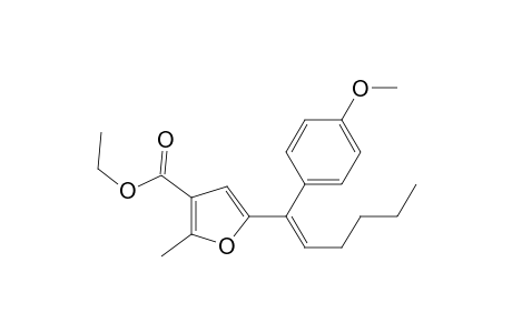 Ethyl (E)-5-(1-(4-methoxyphenyl)hex-1-en-1-yl)-2-methylfuran-3-carboxylate