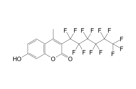 7-Hydroxy-4-methyl-3-tridecafluorohexylcoumarin