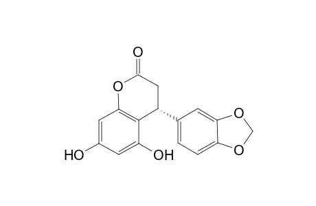 (4R)-4-(1,3-Benzodioxol-5-yl)-5,7-dihydroxy-chroman-2-one