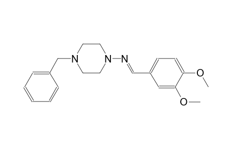 4-benzyl-N-[(E)-(3,4-dimethoxyphenyl)methylidene]-1-piperazinamine