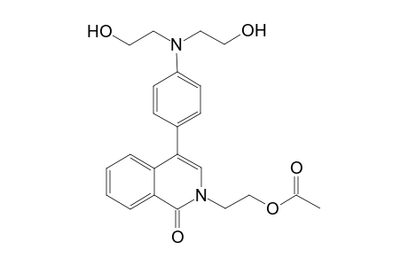 4-(p-Bis(2-hydroxyethyl)amino]phenyl-2-(2-hydroxyethyl)-1-isoquinolone monoacetate