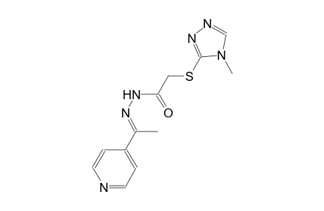 2-[(4-methyl-4H-1,2,4-triazol-3-yl)sulfanyl]-N'-[(E)-1-(4-pyridinyl)ethylidene]acetohydrazide