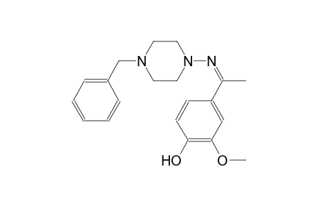 4-[(1Z)-N-(4-benzyl-1-piperazinyl)ethanimidoyl]-2-methoxyphenol