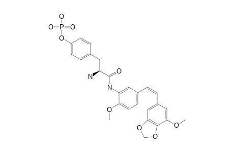 3,4-METHYLENEDIOXY-5,4'-DIMETHOXY-3'-(O-PHOSPHORYL-N-(ALPHA)-L-TYROSYL)-AMIDO-Z-STILBENE