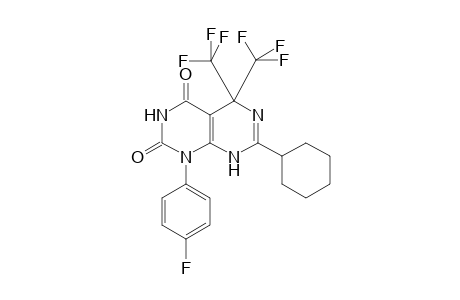 7-Cyclohexyl-1-(4-fluorophenyl)-5,5-bis(trifluoromethyl)-5,8-dihydropyrimido[4,5-d]pyrimidine-2,4(1H,3H)-dione