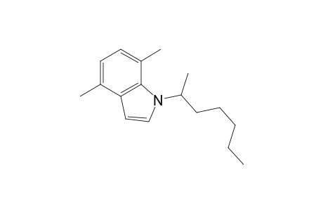 1-(2-heptyl)-4,7-dimethyl-indole