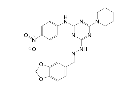 1,3-benzodioxole-5-carboxaldehyde, [4-[(4-nitrophenyl)amino]-6-(1-piperidinyl)-1,3,5-triazin-2-yl]hydrazone