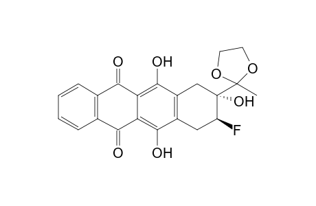 (2R,3S)-2-[1,1-(ethylenedioxy)ethyl]-2,5,12-trihydroxy-3-fluoro-1,2,3,4-tetrahydro-naphthacene-6,11-dione