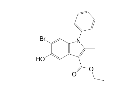 1H-indole-3-carboxylic acid, 6-bromo-5-hydroxy-2-methyl-1-phenyl-, ethyl ester