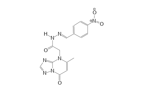 2-(5-methyl-7-oxo[1,2,4]triazolo[1,5-a]pyrimidin-4(7H)-yl)-N'-[(E)-(4-nitrophenyl)methylidene]acetohydrazide