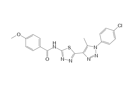 N-[5-[1-(4-chlorophenyl)-5-methyl-1,2,3-triazol-4-yl]-1,3,4-thiadiazol-2-yl]-4-methoxy-benzamide