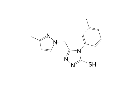 4-(3-methylphenyl)-5-[(3-methyl-1H-pyrazol-1-yl)methyl]-4H-1,2,4-triazole-3-thiol