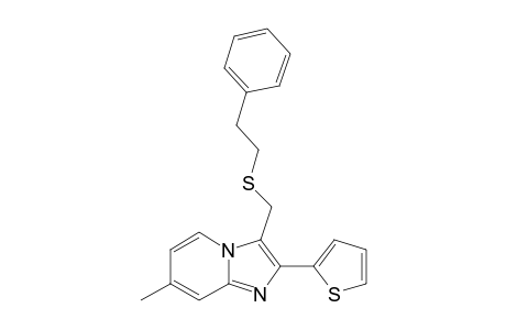 7-methyl-3-(2-phenylethylsulfanylmethyl)-2-thiophen-2-ylimidazo[1,2-a]pyridine