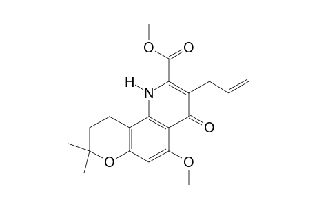 3-allyl-8,8-dimethyl-5-methoxy-4-oxo-1,4,9,10-tetrahydro-8H-pyrano[2,3-h]quinoline-2-carboxylic acid, methyl ester
