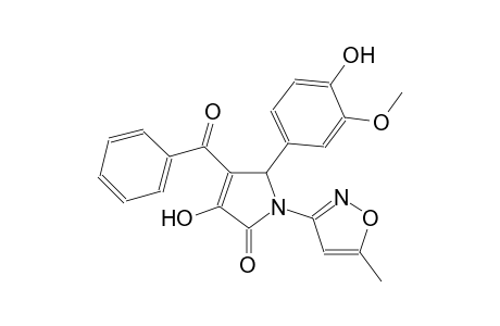 4-benzoyl-3-hydroxy-5-(4-hydroxy-3-methoxyphenyl)-1-(5-methyl-3-isoxazolyl)-1,5-dihydro-2H-pyrrol-2-one