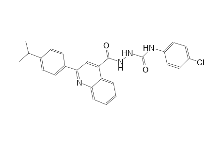 N-(4-chlorophenyl)-2-{[2-(4-isopropylphenyl)-4-quinolinyl]carbonyl}hydrazinecarboxamide