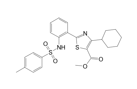 Methyl 2-[2-(N-(4-methylphenylsulfonyl)aminophenyl]-4-(cyclohexyl)thiazol-5-carboxylate