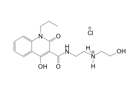 2-hydroxy-N-(2-{[(4-hydroxy-2-oxo-1-propyl-1,2-dihydro-3-quinolinyl)carbonyl]amino}ethyl)ethanaminium chloride