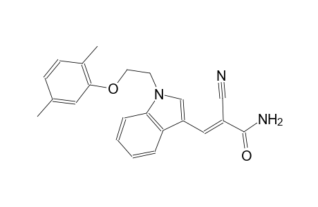 (2E)-2-cyano-3-{1-[2-(2,5-dimethylphenoxy)ethyl]-1H-indol-3-yl}-2-propenamide