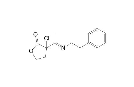 2-Chloro-2-{1-[N-(2-phenylethyl)imino]ethyl}butyrolactone