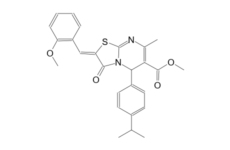 5H-thiazolo[3,2-a]pyrimidine-6-carboxylic acid, 2,3-dihydro-2-[(2-methoxyphenyl)methylene]-7-methyl-5-[4-(1-methylethyl)phenyl]-3-oxo-, methyl