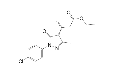 1-(p-chlorophenyl)-beta,3-dimethyl-5-oxo-2-pyrazoline-deltafour,beta-propionic avid, ethyl ester