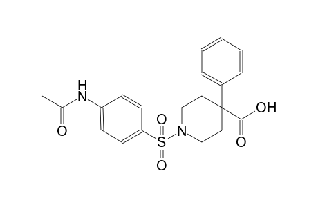 1-{[4-(acetylamino)phenyl]sulfonyl}-4-phenyl-4-piperidinecarboxylic acid