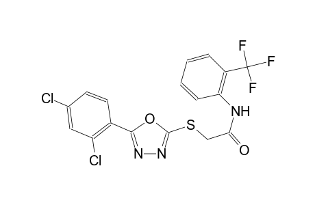 2-{[5-(2,4-dichlorophenyl)-1,3,4-oxadiazol-2-yl]sulfanyl}-N-[2-(trifluoromethyl)phenyl]acetamide