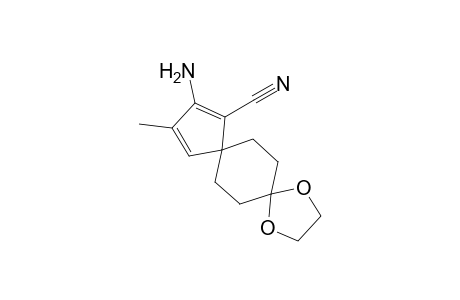 10-Amino-11-methyl-1,4-dioxadispiro[4.2.4.2]tetradeca-9.11-diene-9-carbonitrile