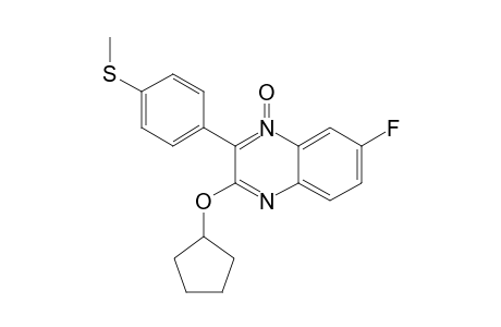 3-(Cyclopentyloxy)-7-fluoro-2-[4-(methylthio)phenyl]quinoxaline N-Oxide