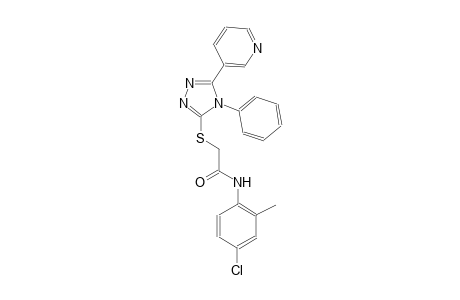 N-(4-chloro-2-methylphenyl)-2-{[4-phenyl-5-(3-pyridinyl)-4H-1,2,4-triazol-3-yl]sulfanyl}acetamide