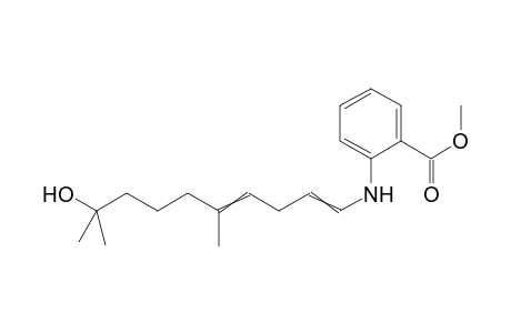 Methyl 2-(((1E/Z,4E/Z)-9-hydroxy-5,9-dimethyldeca-1,4-dien-1-yl)amino)benzoate