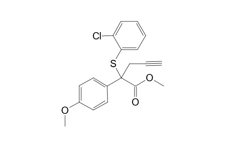 Methyl 2-(2-chlorophenylthio)-2-(p-methoxyphenyl)pent-4-ynoate