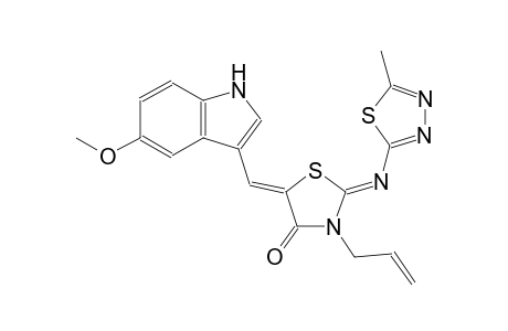 4-thiazolidinone, 5-[(5-methoxy-1H-indol-3-yl)methylene]-2-[(5-methyl-1,3,4-thiadiazol-2-yl)imino]-3-(2-propenyl)-, (2Z,5Z)-