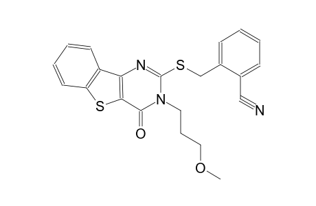 2-({[3-(3-methoxypropyl)-4-oxo-3,4-dihydro[1]benzothieno[3,2-d]pyrimidin-2-yl]sulfanyl}methyl)benzonitrile
