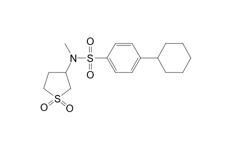 4-Cyclohexyl-N-(1,1-dioxidotetrahydro-3-thienyl)-N-methylbenzenesulfonamide