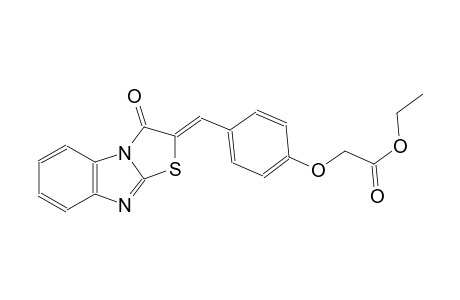 ethyl {4-[(Z)-(3-oxo[1,3]thiazolo[3,2-a]benzimidazol-2(3H)-ylidene)methyl]phenoxy}acetate