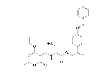 [4'-(Phenylazo)phenacyl] N-{[2,2-bis(ethoxycarbonyl)vinylamino](2"-hydroxy)ethyl}carboxylate